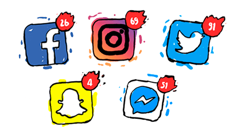 redes sociais - icones